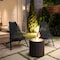Flash Furniture Delia Indoor/Outdoor Folding Acacia Wood Chair, Low Profile Lounge for Patio, Porch, Garden, Black LTS-0441-BK-GG - alternate 2